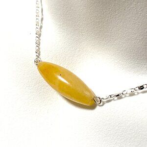 2/$20, Natural Yellow Aventurine Necklace, Genuine Gemstone & Stainless Chain